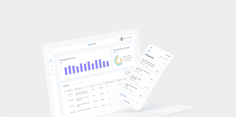 BuySell eCommerce dashboard responsive visual